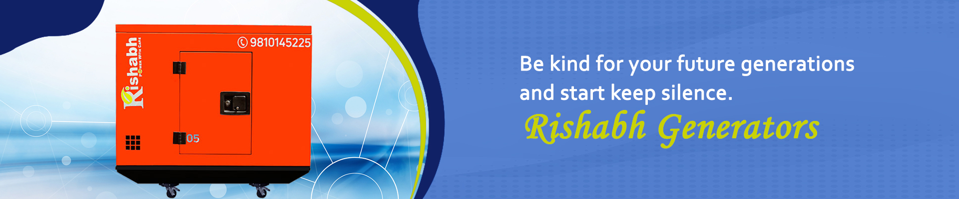 rishabh genset banner